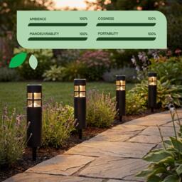 Streetwize Solar Pillar Stake Lights (Pack of 4) - thumbnail 6