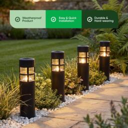 Streetwize Solar Pillar Stake Lights (Pack of 4) - thumbnail 4