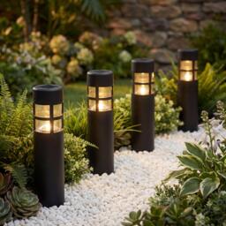Streetwize Solar Pillar Stake Lights (Pack of 4) - thumbnail 1