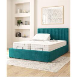 Aspire Grant Adjustable Bed Plush Velvet Fabric - thumbnail 2