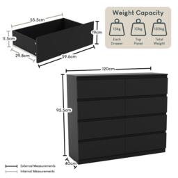 Lassic Vida Designs Denver 8 Drawer Chest - thumbnail 2