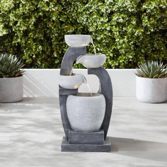 Breeins Outdoor Solar-Powered Water Fountain Rockery Decor