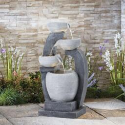 Breeins Outdoor Solar-Powered Water Fountain Rockery Decor - thumbnail 2