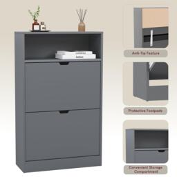 Lassic Vida Designs 2 Drawer Shoe Cabinet With Shelf - thumbnail 7