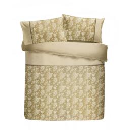Dreams and Drapes Jasmine Floral Jacquard Duvet Cover Set Champage - thumbnail 2