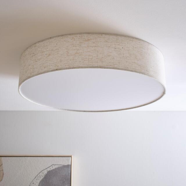 K Living Capri 45cm 3 Light Linen Drum Shade - image 1