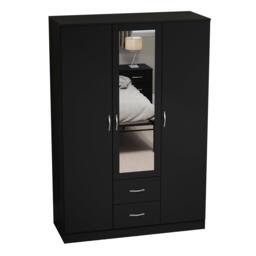 Lassic Vida Designs Riano 3 Door 2 Drawer Mirror Wardrobe - thumbnail 7
