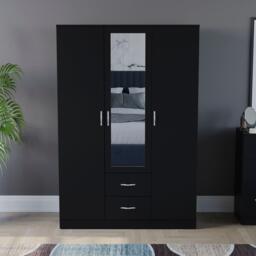 Lassic Vida Designs Riano 3 Door 2 Drawer Mirror Wardrobe - thumbnail 3