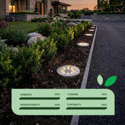 Streetwize Pack of 4 Solar Deck Lights - thumbnail 5