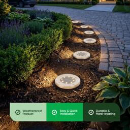 Streetwize Pack of 4 Solar Deck Lights - thumbnail 3