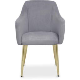 Interiors by Premier Darcy Grey Velvet Dining Chair