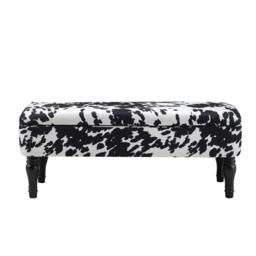 Kabinet UK Cow Print Velvet Upholstered Storage Bench - thumbnail 3