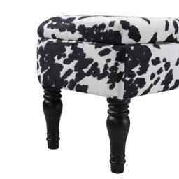 Kabinet UK Cow Print Velvet Upholstered Storage Bench - thumbnail 9