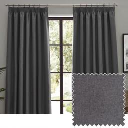 Furn Dawn Textured Blackout Pencil Pleat Curtains - thumbnail 1