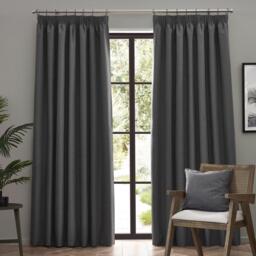 Furn Dawn Textured Blackout Pencil Pleat Curtains - thumbnail 2
