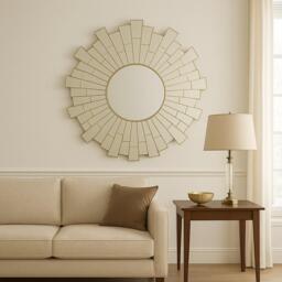 Interiors by Premier Glitzy Flared Circle Wall Mirror