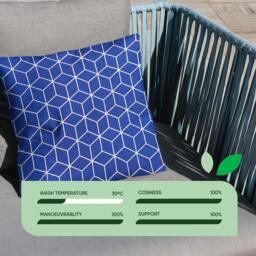 Streetwize Outdoor Blue Cube Scatter Cushions - thumbnail 3