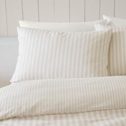 Catherine Lansfield Brushed Stripe Cotton Reversible Duvet Cover Set - thumbnail 3
