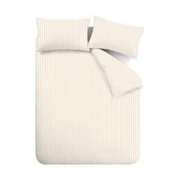 Catherine Lansfield Brushed Stripe Cotton Reversible Duvet Cover Set - thumbnail 5
