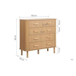 Birlea Axel 5 Drawer Fluted Chest - thumbnail 8
