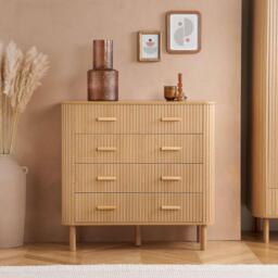 Birlea Axel 5 Drawer Fluted Chest - thumbnail 1