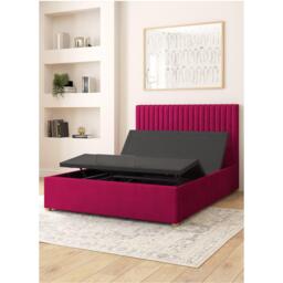 Aspire Grant Adjustable Bed & Mattress Plush Velvet Fabr - thumbnail 3