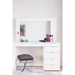 Birlea Chloe 7 Drawer Dressing Table With Mirror