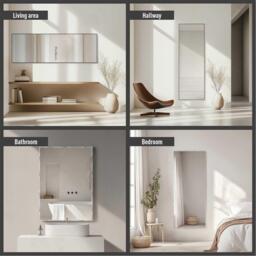 nielsen Alpha Aluminium Wall Mirror with Hanging Set - thumbnail 5