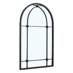 LIFE IDEAS Arched Wall Hanging Metal Windowpane Mirror - thumbnail 4