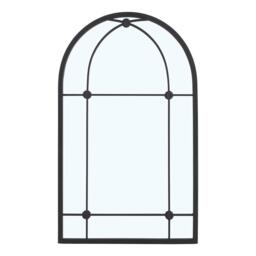 LIFE IDEAS Arched Wall Hanging Metal Windowpane Mirror - thumbnail 3