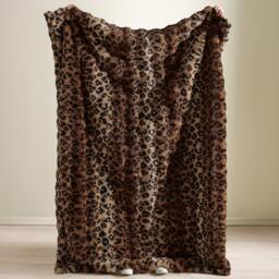Catherine Lansfield Animal Print Faux Fur Blanket Throw - thumbnail 2
