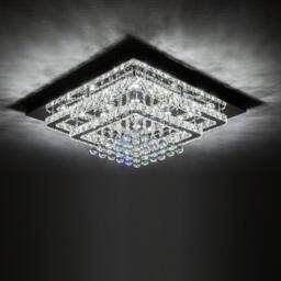 Kabinet UK Modern Crystal LED Flush Mount Ceiling Light - thumbnail 1