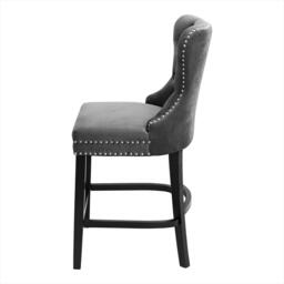 Kabinet UK Freestanding Velvet Stool Bar Dining Chairs - thumbnail 7