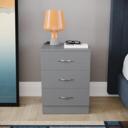 Lassic Vida Designs Riano 3 Drawer Bedside Chest - thumbnail 3