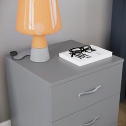 Lassic Vida Designs Riano 3 Drawer Bedside Chest - thumbnail 4