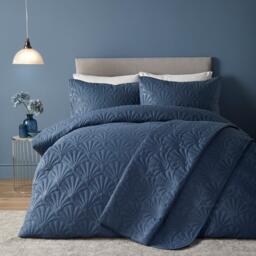 Serene Home Cavali Pinsonic Patterned Duvet Cover - Dark Blue - thumbnail 4