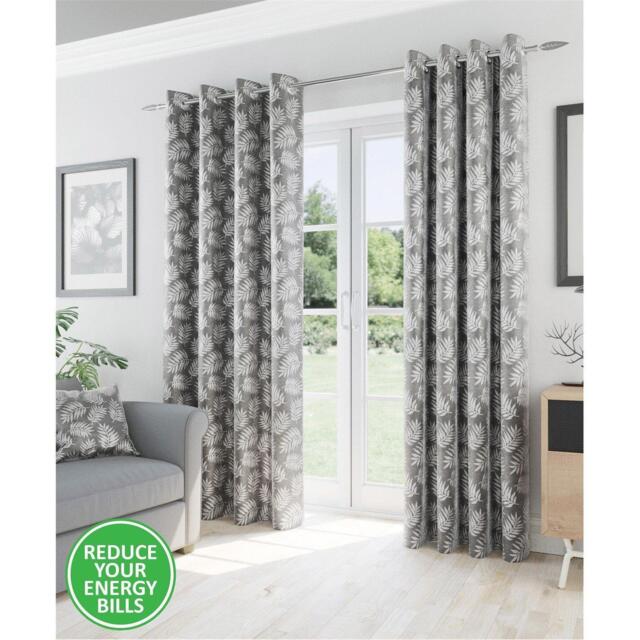 Enhanced Living Oakland Leaf Pattern Thermal Room Darkening Pair - image 1