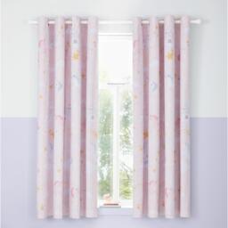 Catherine Lansfield Fairytale Unicorn Fully Reversible Eyelet Curtains - thumbnail 2