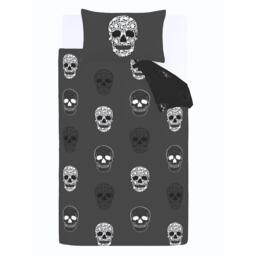 Catherine Lansfield Skulls Reversible Duvet Cover Set - thumbnail 5