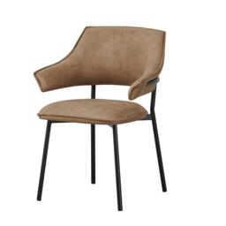 Shankar Set of 2 Geneva Microfibre Antique Dining Chair - thumbnail 6
