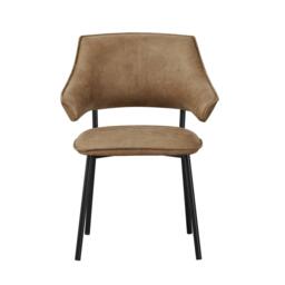 Shankar Set of 2 Geneva Microfibre Antique Dining Chair - thumbnail 3