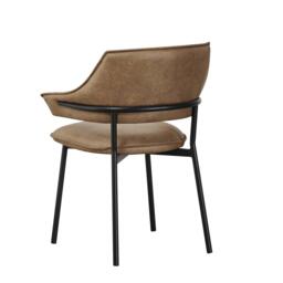 Shankar Set of 2 Geneva Microfibre Antique Dining Chair - thumbnail 4