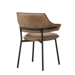 Shankar Set of 2 Geneva Microfibre Antique Dining Chair - thumbnail 5