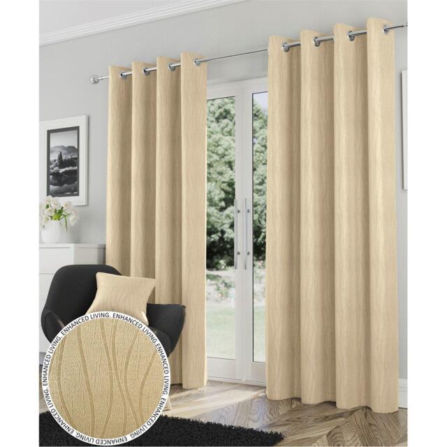Enhanced Living Goodwood Silver Thermal Blockout Eyelet Curtains - image 1