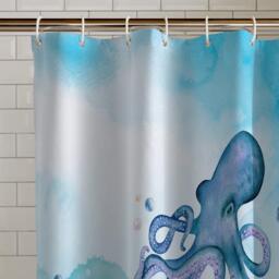 Catherine Lansfield Octopus Shower Curtain - thumbnail 2