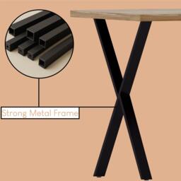 Lassic 4 Seater Dining Table With X Shape Legs - thumbnail 6