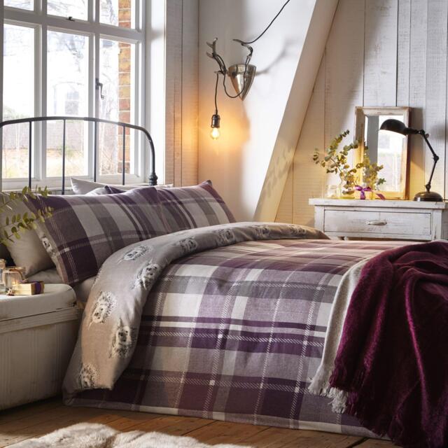 Dreams and Drapes Colville Check Brushed Cotton Duvet Cover Set - image 1