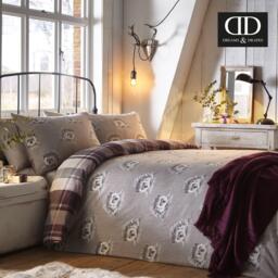 Dreams and Drapes Colville Check Brushed Cotton Duvet Cover Set - thumbnail 4