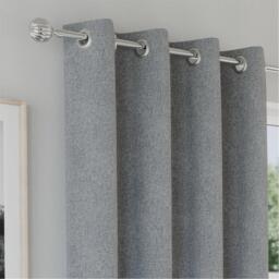 Enhanced Living Austin Grey 100% Blackout Eyelet Curtains - thumbnail 3