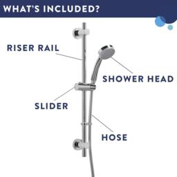 Croydex Presion 1 Function Pressure Boost Shower Set - thumbnail 3